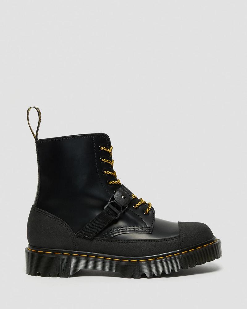 Dr Martens 1460 Bex Tech Made in England Leren Veterlaarzen Heren Zwart | NL 303CTV